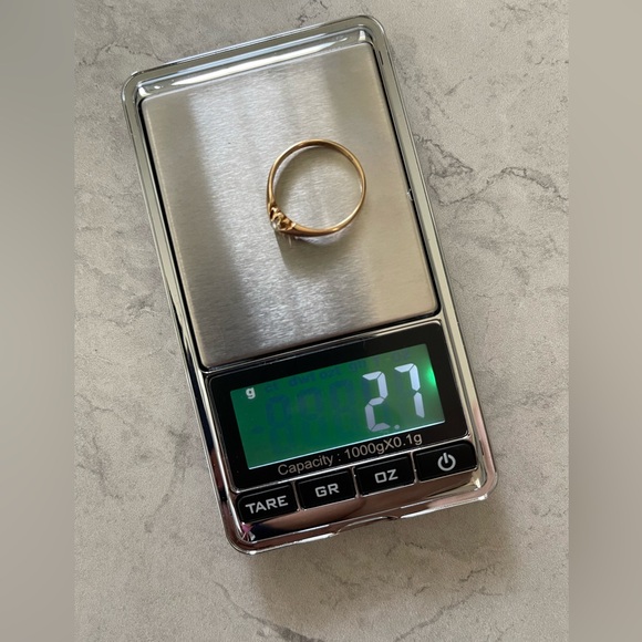 Classic Antique Old Cut Diamond Solitaire approximately .17–.20 Crt. ring size 9 - Picture 9 of 9